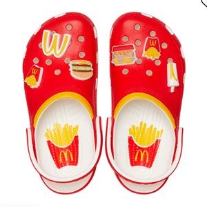 Crocs x McDonald’s Classic Clogs Men’s Size 9 Jibbitz Invluded Red Yellow